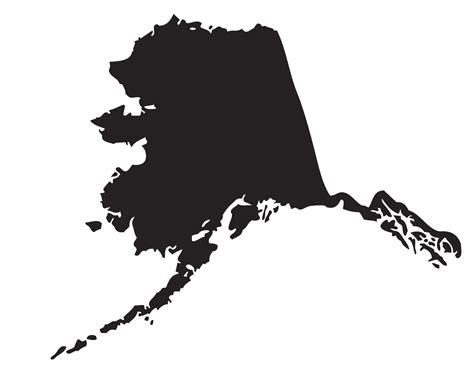 Alaska State Silhouette Flag Shape Map Us Us United America Etsy