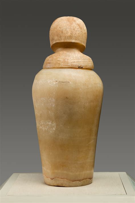 Canopic Jar 072261 With A Lid In The Shape Of A Royal Womans Head