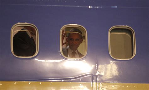 Recent Photo Of Obama Peering Out Of Air Force One May Be The Creepiest Shot Of The Year Imgur