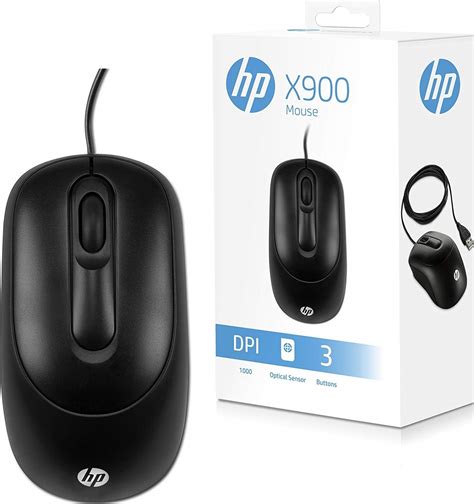 Hp X900 Wired Optical Mouse 1000 Dpi Black V1s46aa Buy Best Price