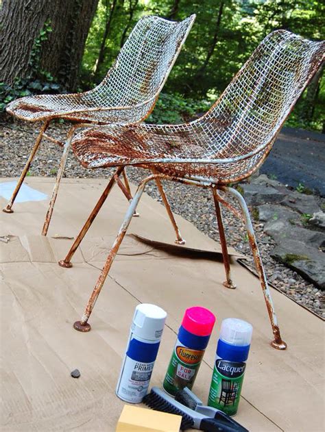 Peppermags Diy Painting Metal Chairs