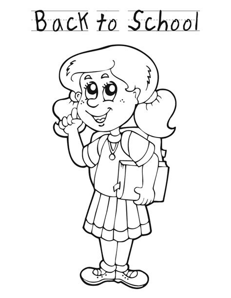 First Day Of School Coloring Pages Coloring Home