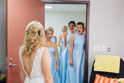 Bridesmaids First Look At Bride In Her Dress Arizona Photographer Chris Frailey Photography