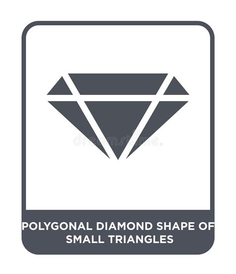 Polygonal Diamond Shape Of Small Triangles Icon In Trendy Design Style