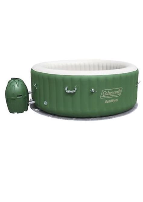 Coleman 90363e Saluspa Inflatable 6 Person Hot Tub Green With Cover And Pump For Sale From