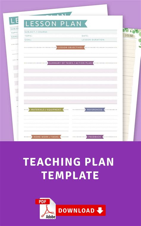 Teaching Plan Help You Arrive Prepared For A Lesson And Not To Miss Important Details Organize