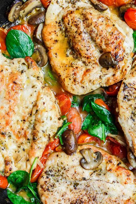 I love roasted chicken, be it whole chicken, chicken thighs or drumsticks. Italian Skillet Chicken with Tomatoes and Mushrooms | The ...