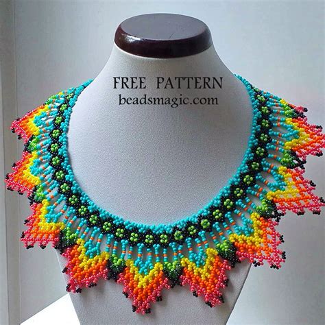 Free Pattern For Native American Necklace Amitola Beads Magic
