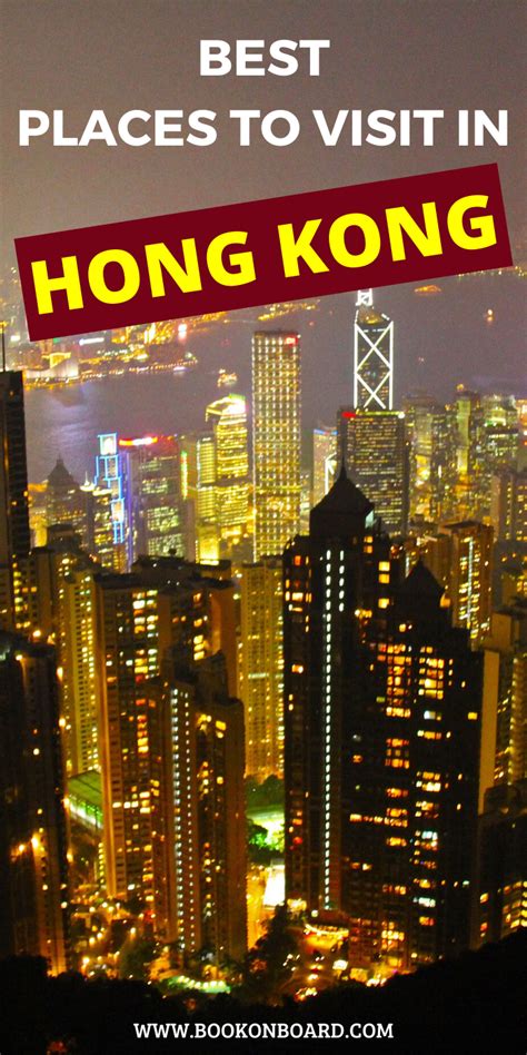 The Hong Kong Skyline At Night With Text Overlay That Reads Best Places