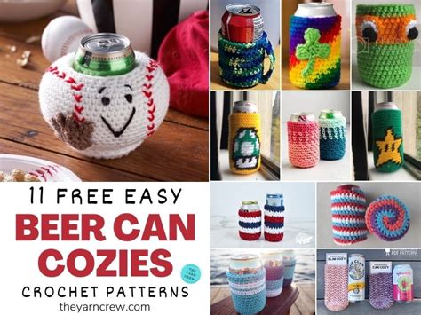 11 Free Easy Beer Can Cozy Crochet Patterns The Yarn Crew