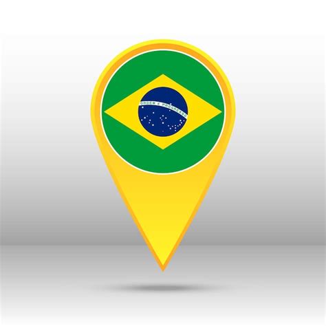 Premium Vector Map Pin Brazil Flag Vector