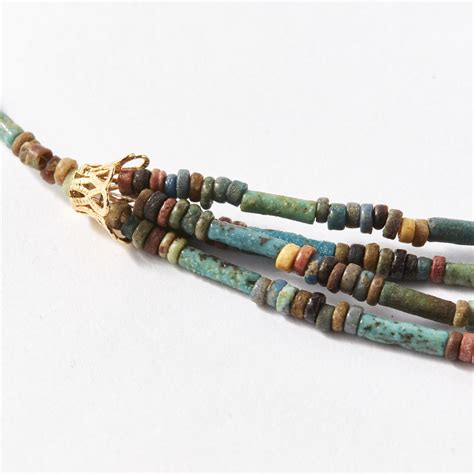 Ancient Egypt 664 535 Bc Faience Bead Necklace Ancient Resource Touch Of Modern