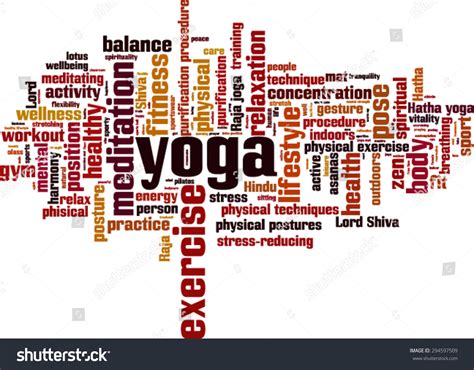 Yoga Word Cloud Concept Vector Illustration Stock Vector Royalty Free