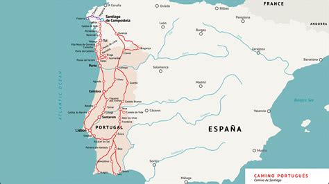 Mapa Del Camino Portugués Camino De Santiago