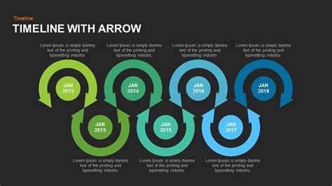 Timeline Arrow Template For Powerpoint And Keynote Powerpoint