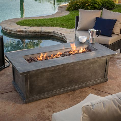 Noble House 56 X 26 50000 Btu Propane Fire Pit Table Propane Fire Pit Table