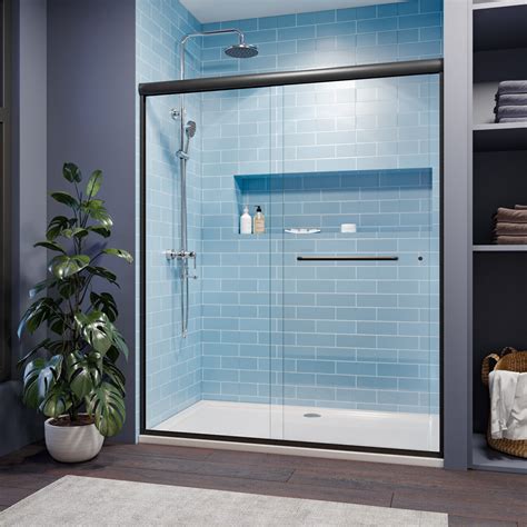 Sunny Shower Double Sliding Shower Door Bathroom Shower Enclosure Glass