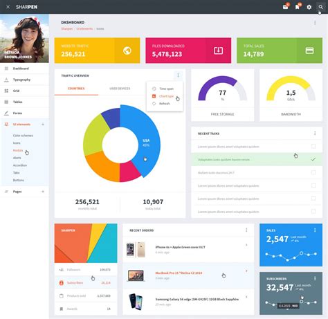 Download templates instantly in a variety of file formats. 30 Free PSD Admin Dashboard Template Design - OnAirCode