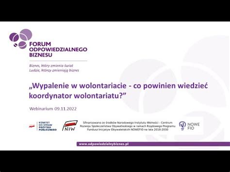 Wypalenie w wolontariacie co powinien wiedzieć koordynator wolontariatu YouTube