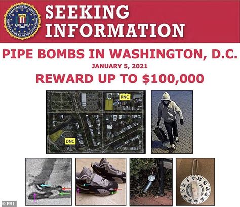 Fbi Reveals Two Pipe Bombs Left At The Us Capitol Were Placed The Night Before The Riots As It