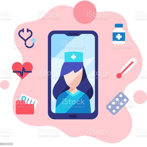 Modern Telemedicine Female Doctor Consulting Online Remote Medical