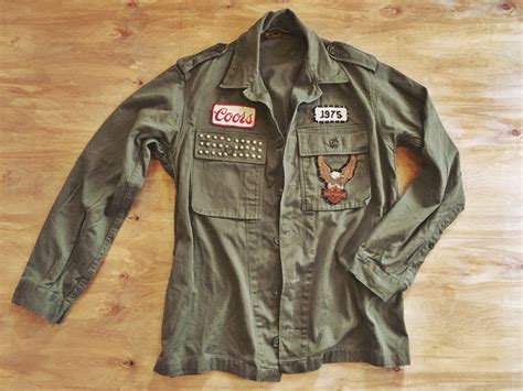 Summer Of 75 Patched Vintage Army Jacket Vintage Army Jacket Army