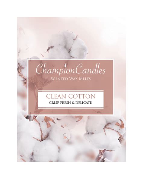 Clean Cotton Wax Melts Champion Candles