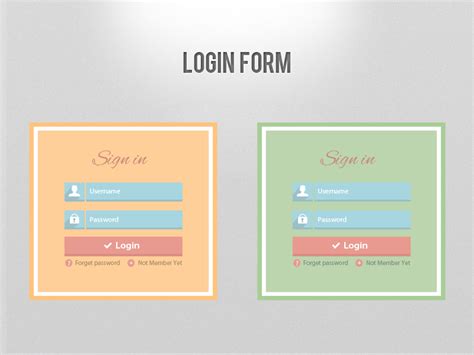 Free Flat Login Form Psd Psdboom Free Cvresume Templates