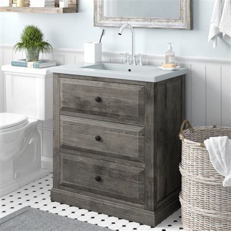 No matter what style of bathroom vanity you are shopping for, it is important that you make an appropriate selection for your bathroom. Laurel Foundry Modern Farmhouse Bellevue 30" Single Sink ...