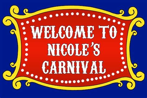 Printable Welcome To The Carnival Signcircus Birthday Etsy