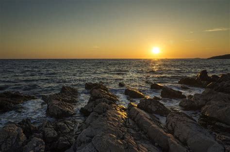 Sunset At Adriatic Sea In Croatia Stock Photo Image Of Adriatic