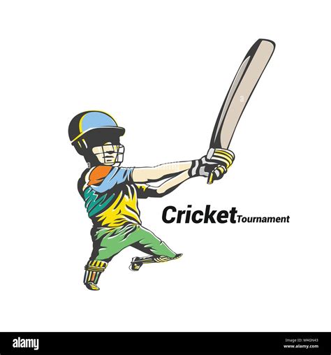 Cricket Vingt 20 Action Banque Dimages Vectorielles Alamy