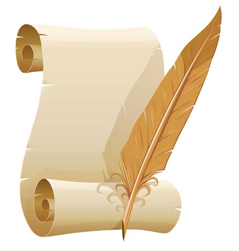 Scrolled Paper And Quill Pen Png Clipart Image Gallery Yopriceville