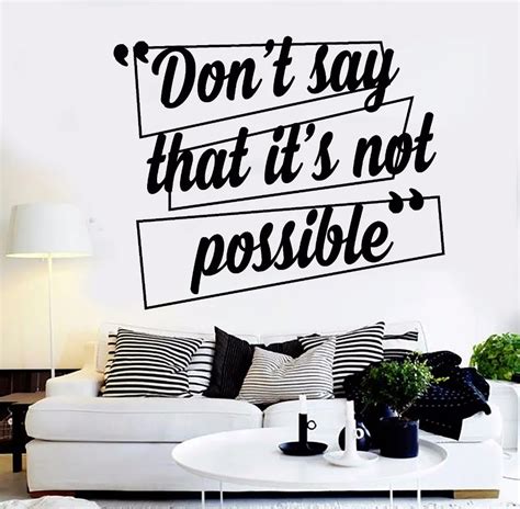Removable Inspiring Quotes Art Wall Stickers Home Decor Living Room Vinyl Wall Decal Motivation