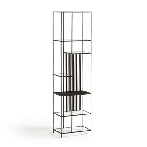 A Striking Design With A Modern Metal Structure And Tempered Glass Shelves For A Lightweight