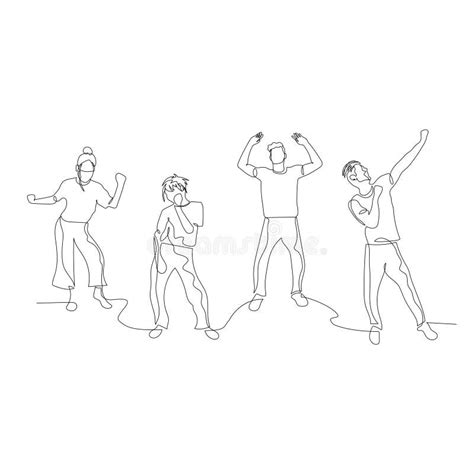 People Dancing One Line Drawings Stock Illustrations 8 People Dancing
