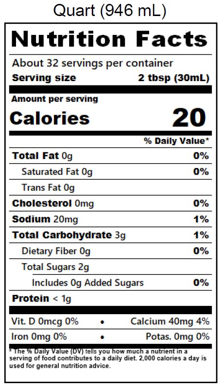 34 Half And Half Nutrition Label Labels Design Ideas 2020