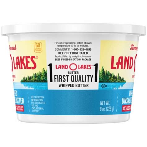 Land O Lakes® Unsalted Spreadable Whipped Butter Tub 8 Oz Kroger