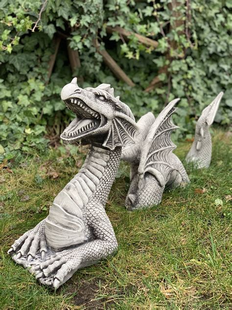 Dragon Sculpture Large Cement Dragon Statue Concrete Dragons Etsy