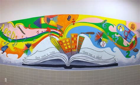 Creative School Wall Painting Google Search In School Wall Art School Murals Murals
