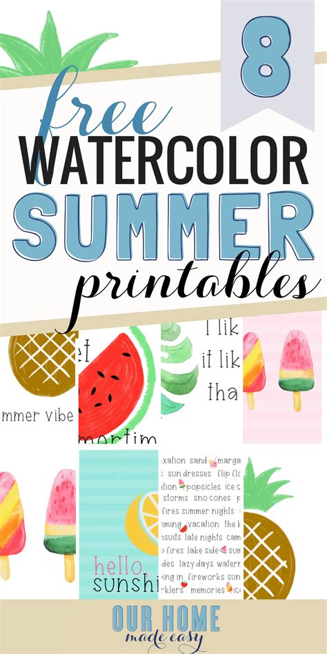 Summer Template Printable