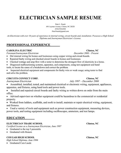Growing annual flowers (cutting garden) for table vases in tavern; Electrician Resume Samples | Sample Resumes