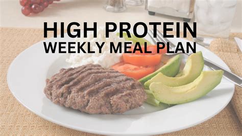 High Protein Weekly Meal Plan