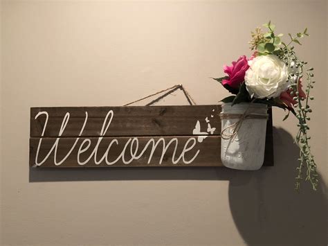 DIY welcome sign #cricutstencil # DIY #sign #welcome | Diy welcome sign, Cricut stencil, Welcome 