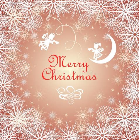 Christmas Magic Greeting Golden Card With Snowflakes And Paper Cutting