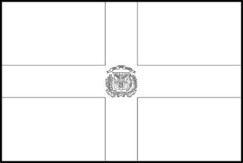 Dominican Republic Flag Colouring Page Flags Web