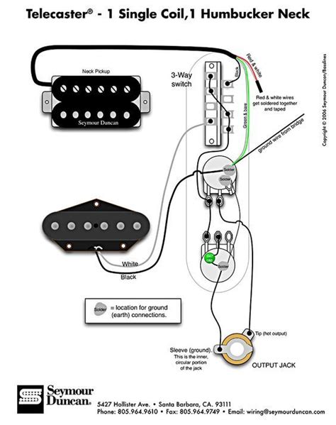 However, let's take a look at a traditional one. Telecaster Wiring Diagram - Humbucker & Single Coil | Guitar diy, Telecaster, Guitar building
