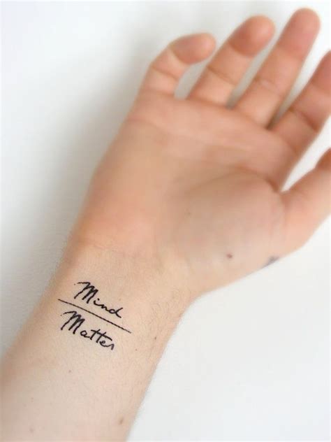 In custom and bespoke skin art. Mind over Matter Temporary Tattoo by HilliaryCustomLiving ...