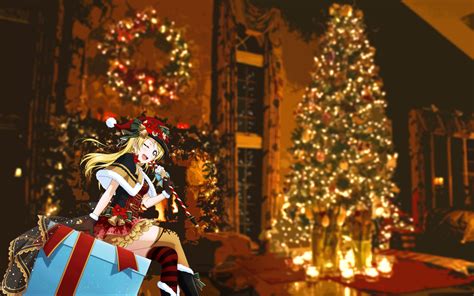 Wallpaper Love Live Christmas Tree Holiday Event Ayase Eri