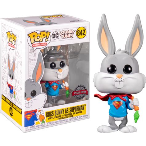 Funko Pop Looney Tunes Bugs Bunny As Superman 842 Figure Exclusive